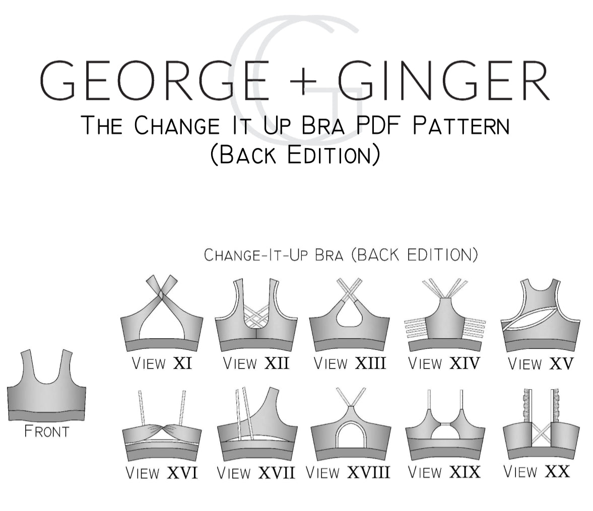 The Change It Up Bra (Back Edition) PDF Sewing Pattern
