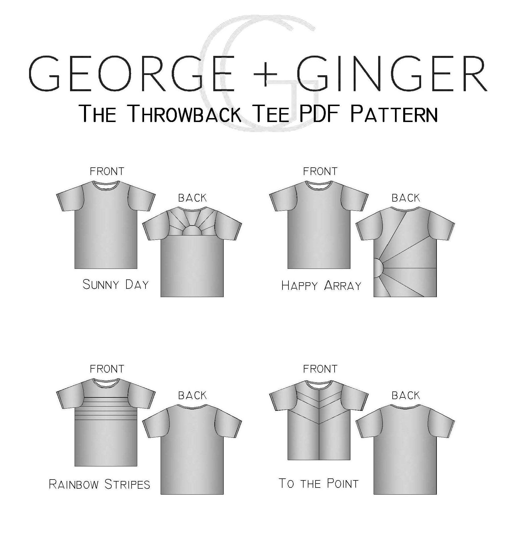 The Throwback Tee PDF Sewing Pattern – George And Ginger Patterns