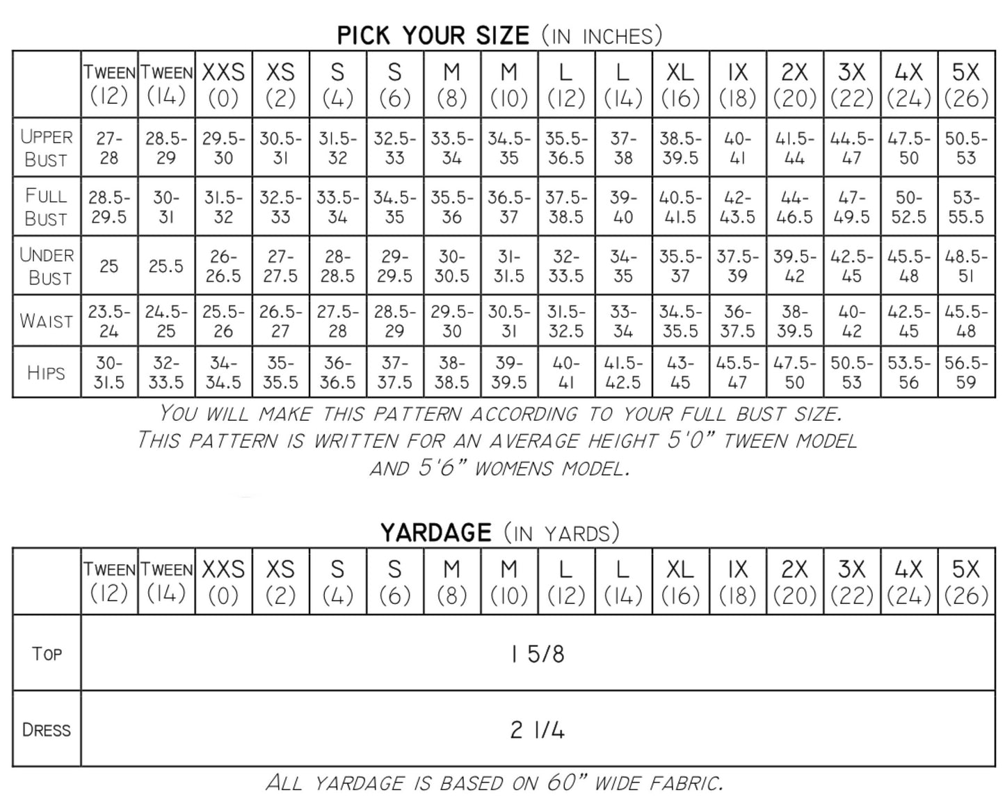 The Fleur Top and Dress PDF Sewing Pattern