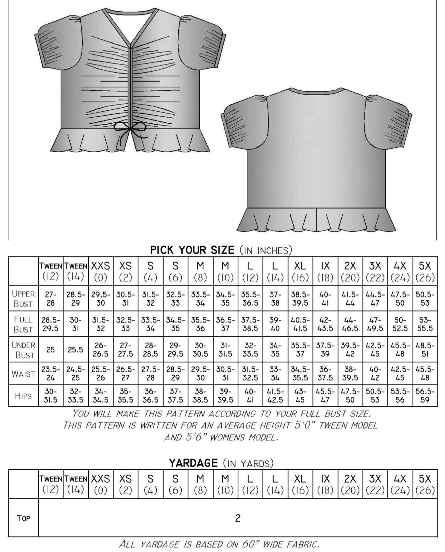 The Tether Top PDF Sewing Pattern