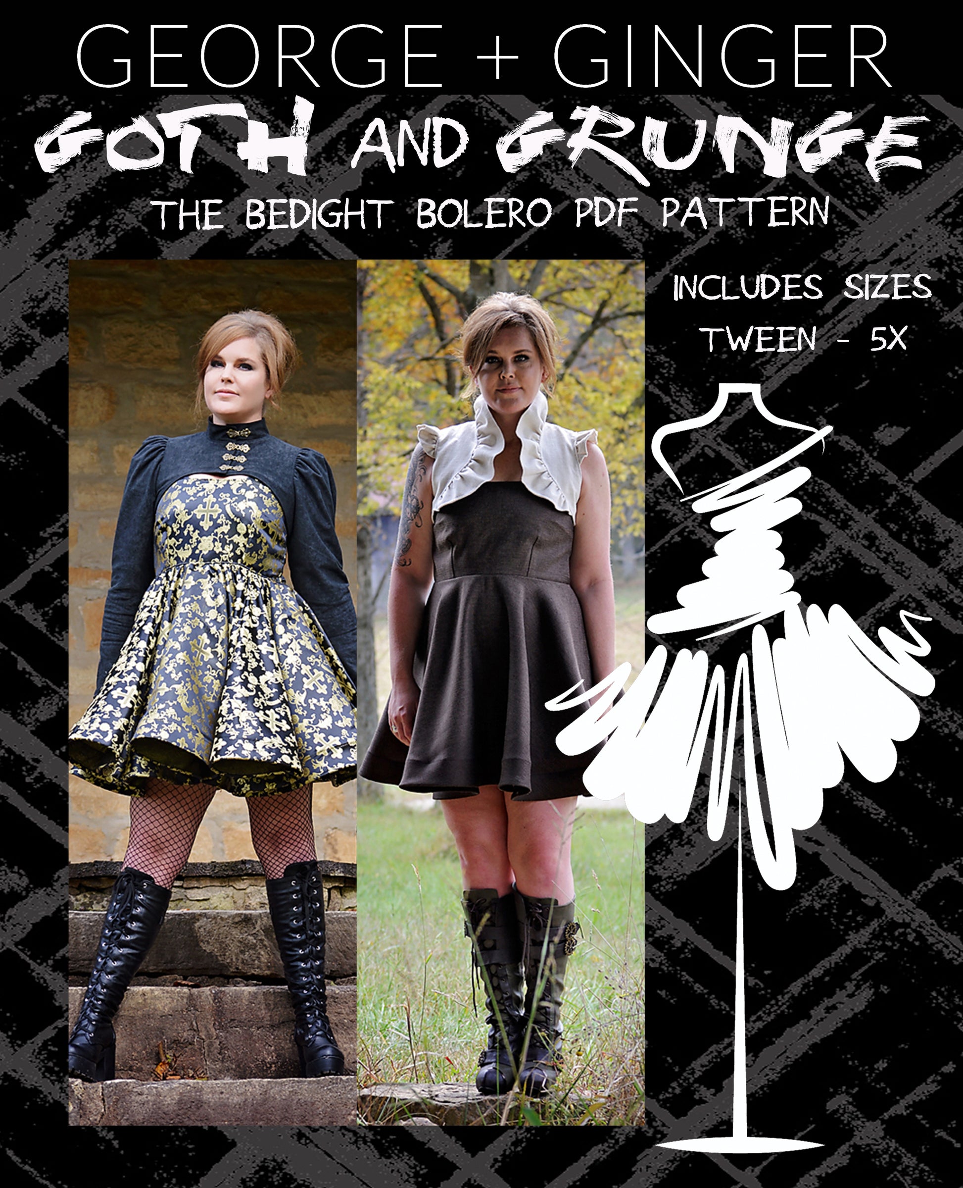 The Bedight Bolero PDF Sewing Pattern – George And Ginger Patterns dorothy-bolero-charm-patterns