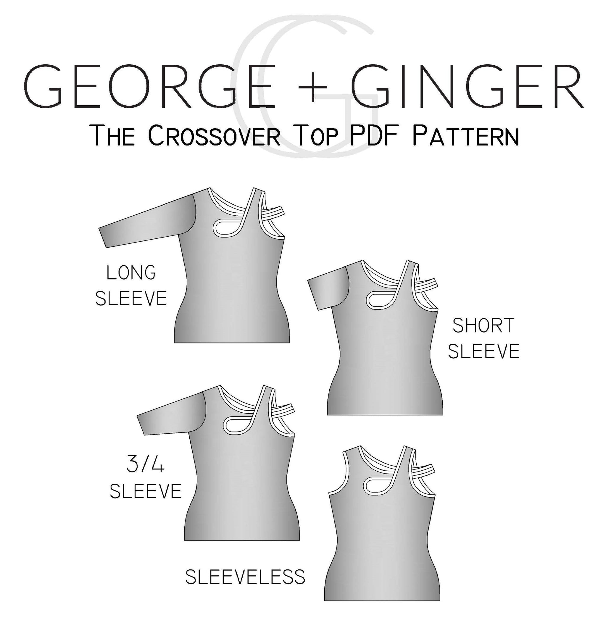 The Crossover Top PDF Sewing Pattern β George And Ginger Patterns