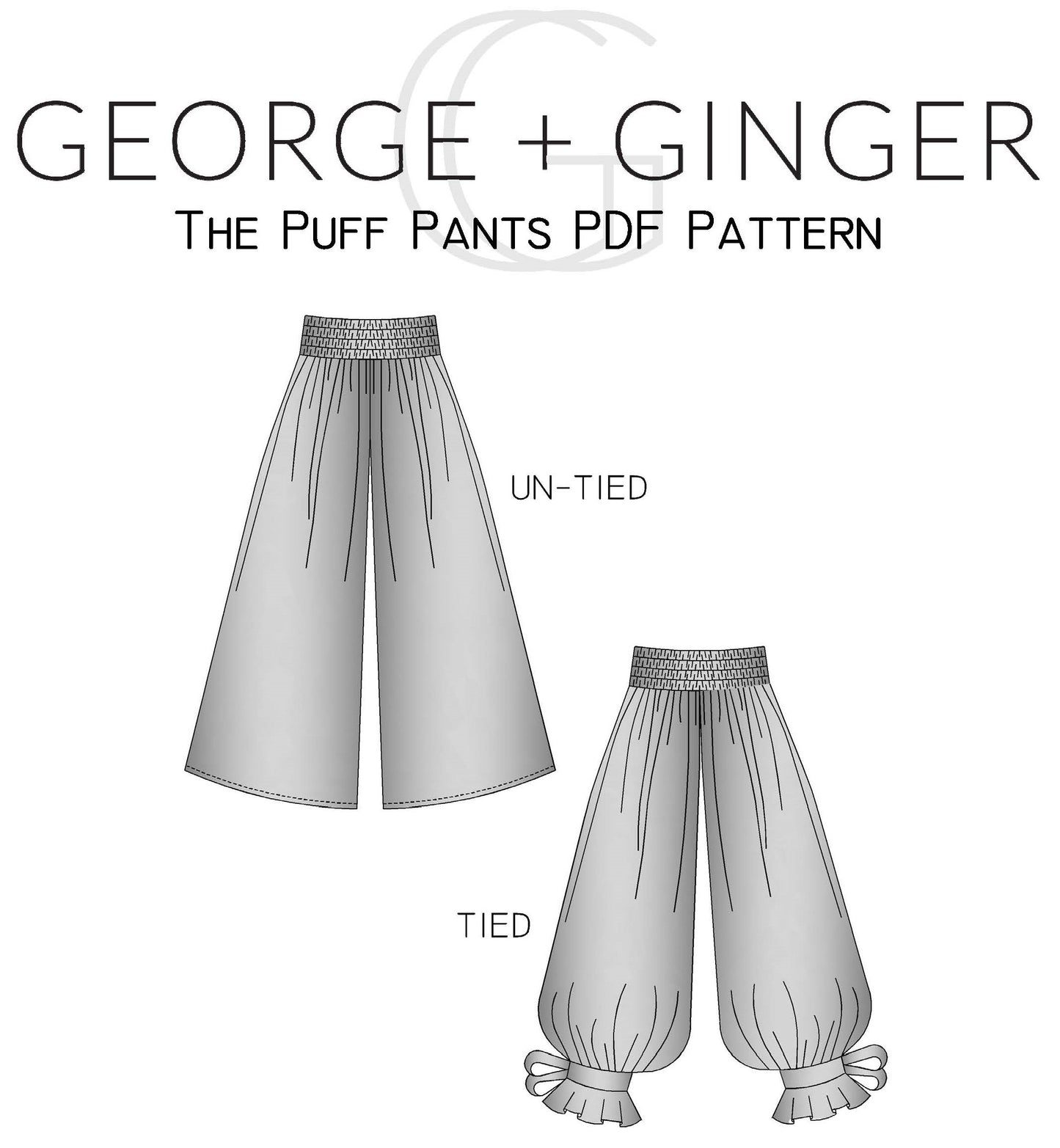 The Puff Pants PDF Sewing Pattern