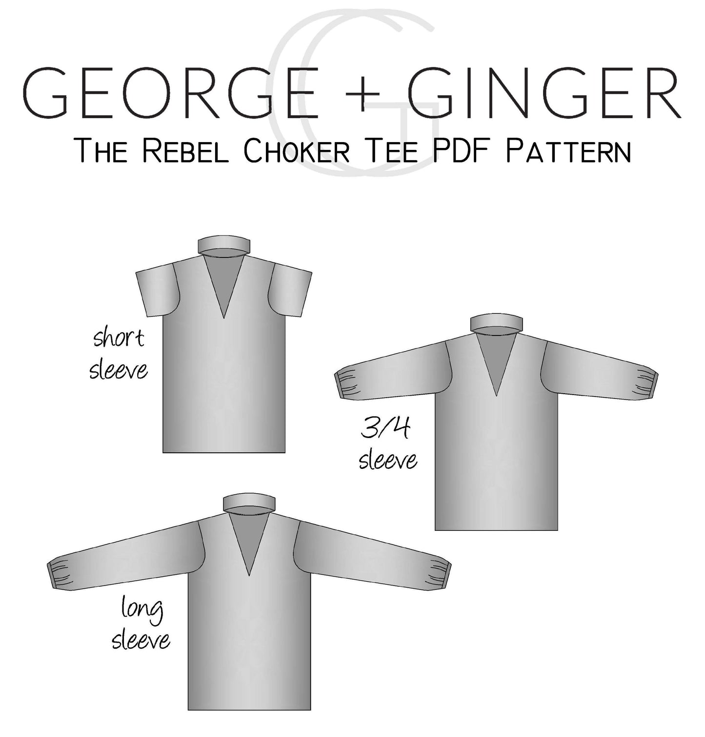 The Rebel Choker Tee PDF Sewing Pattern