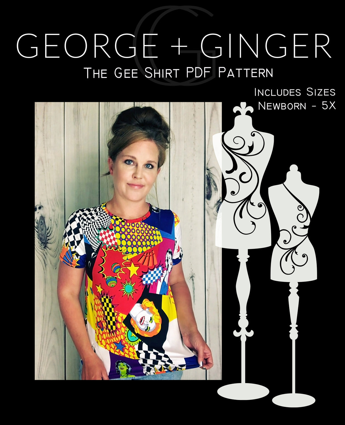 George Ginger Patterns Gee Shirt (YouTube Exclusive) PDF Sewing Pattern – George And Ginger ...