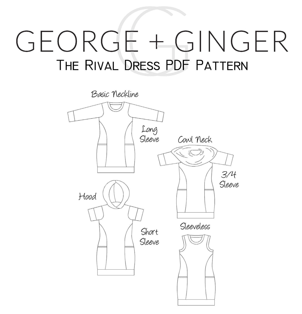 Rivel Pattern The Rival Dress PDF Sewing Pattern – George And Ginger Patterns