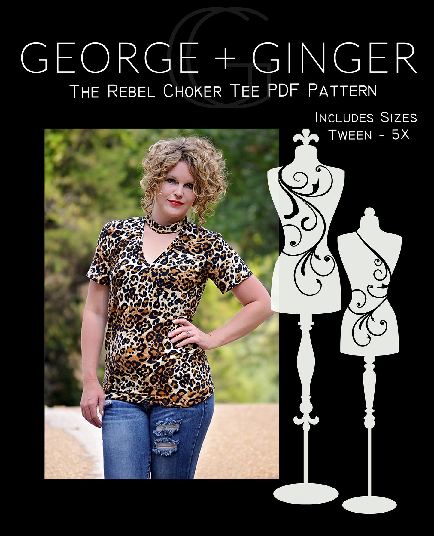 The Rebel Choker Tee PDF Sewing Pattern