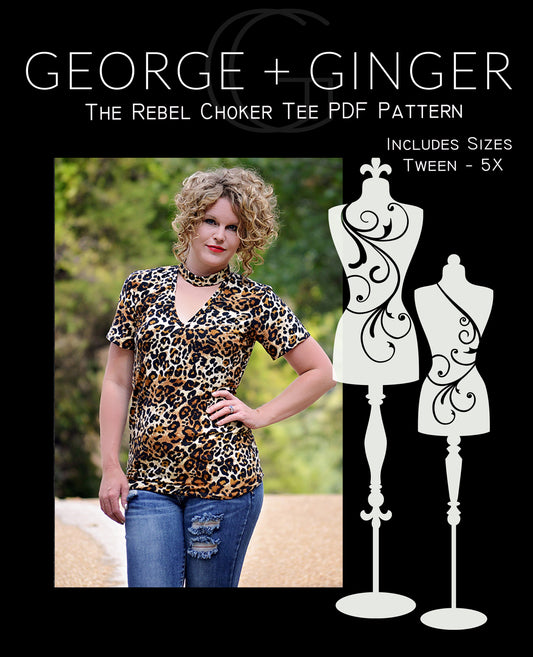 The Rebel Choker Tee PDF Sewing Pattern