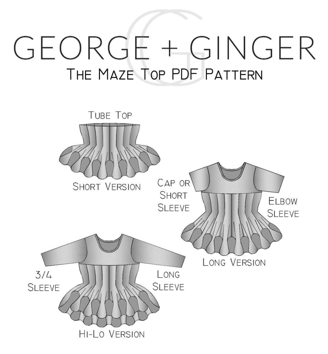 The Maze Top PDF Sewing Pattern