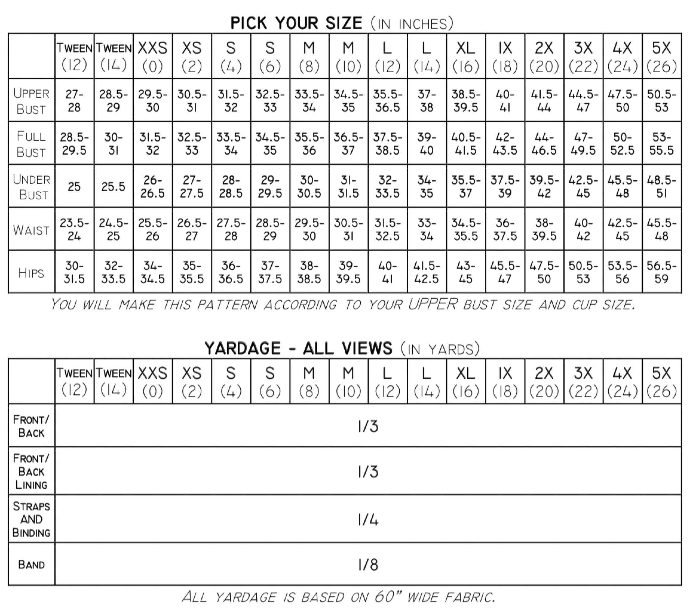 Top Patterns (old size chart) – Page 2 – George And Ginger Patterns