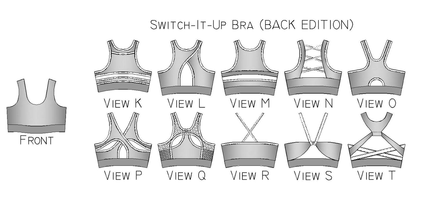 The Switch It Up Bra (Back Edition) PDF Sewing Pattern