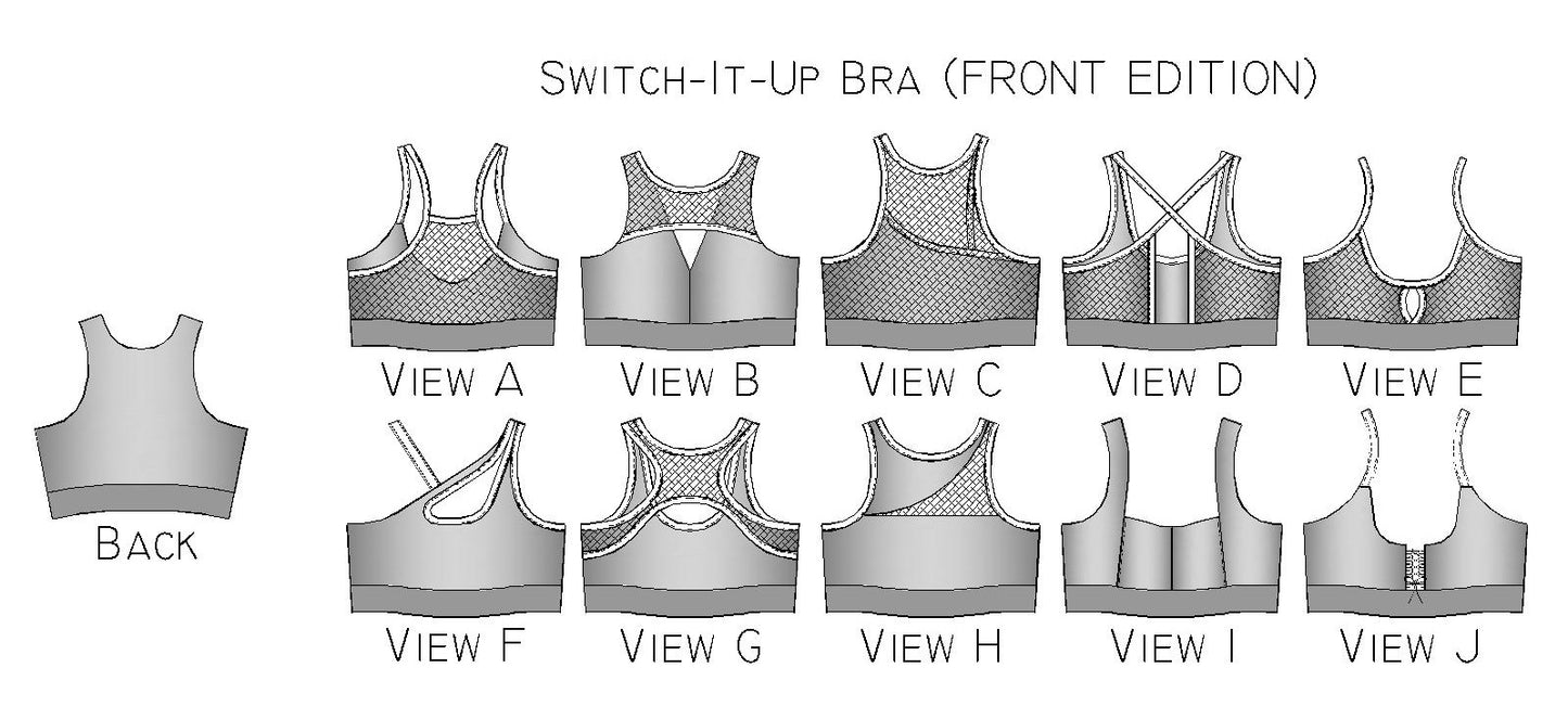 The Switch It Up Bra (Front Edition) PDF Sewing Pattern