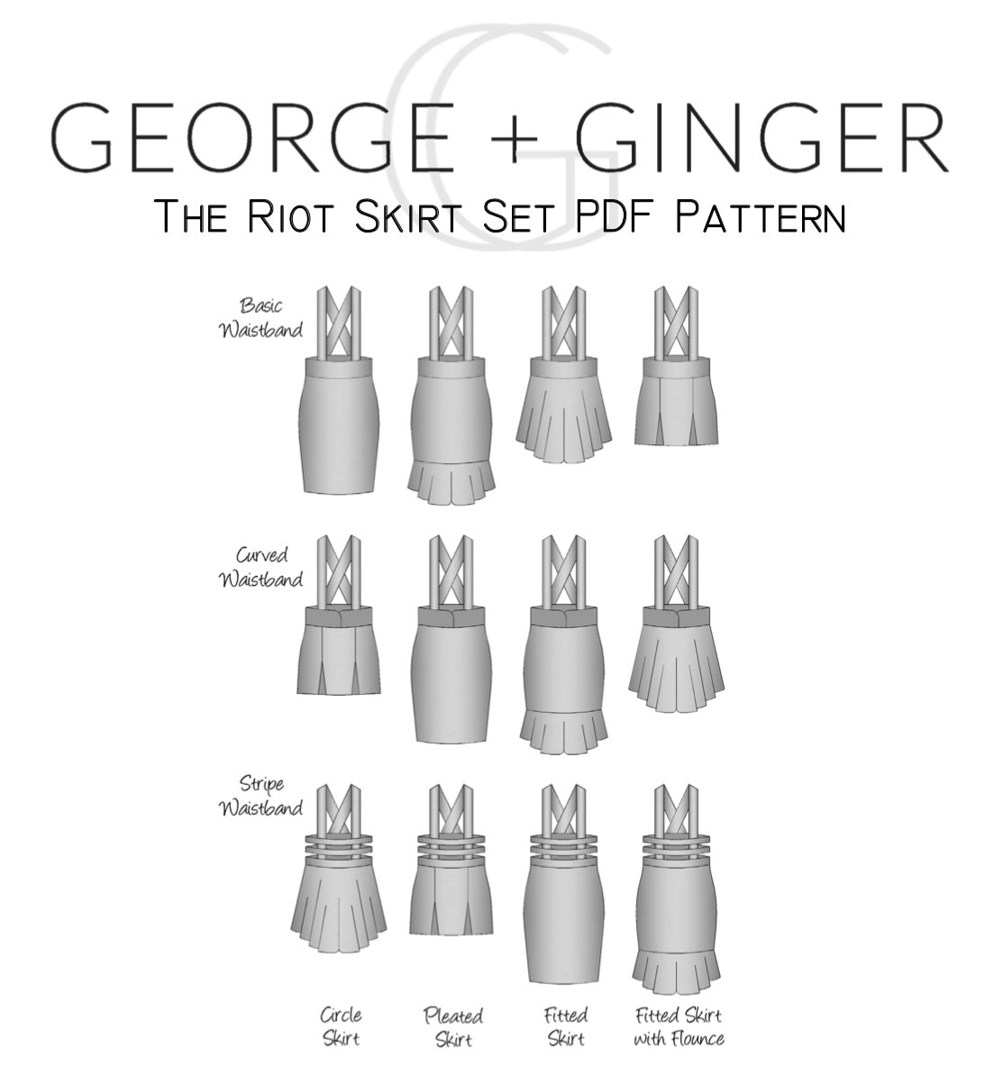 The Rock Skirt Set PDF Sewing Pattern