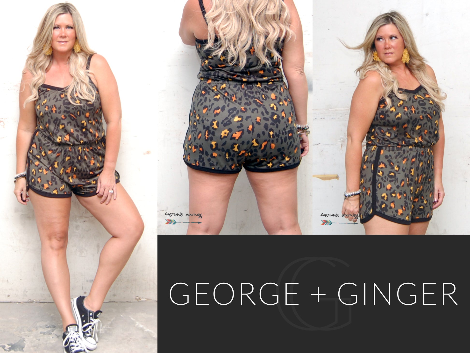 George Plus Women's Basic Printed Leggings 
