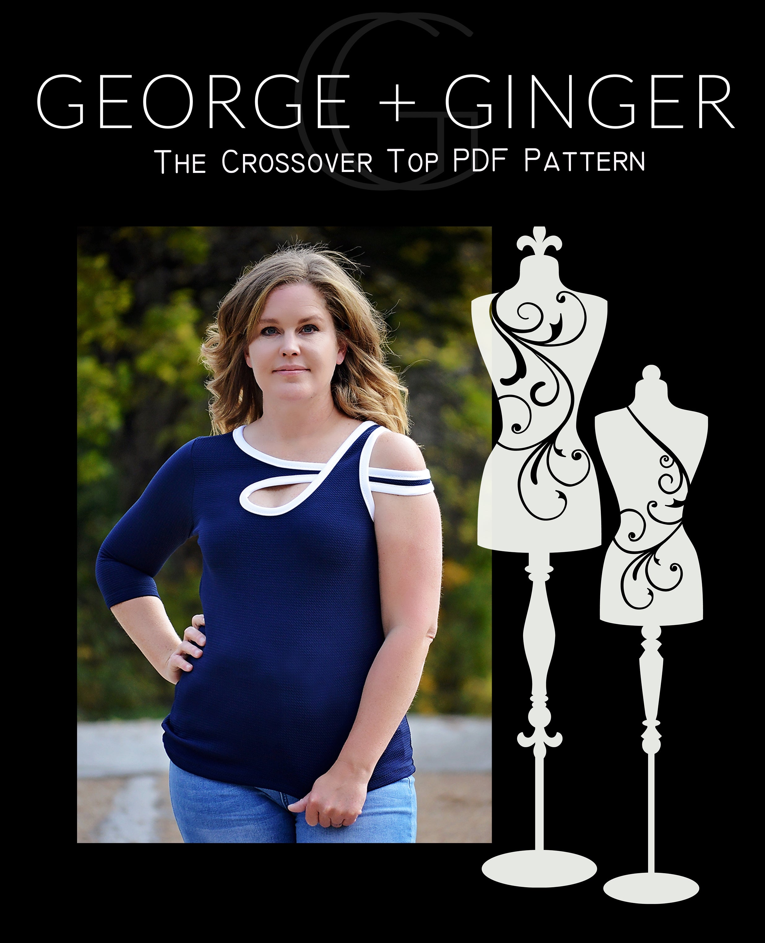The Crossover Top PDF Sewing Pattern β George And Ginger Patterns