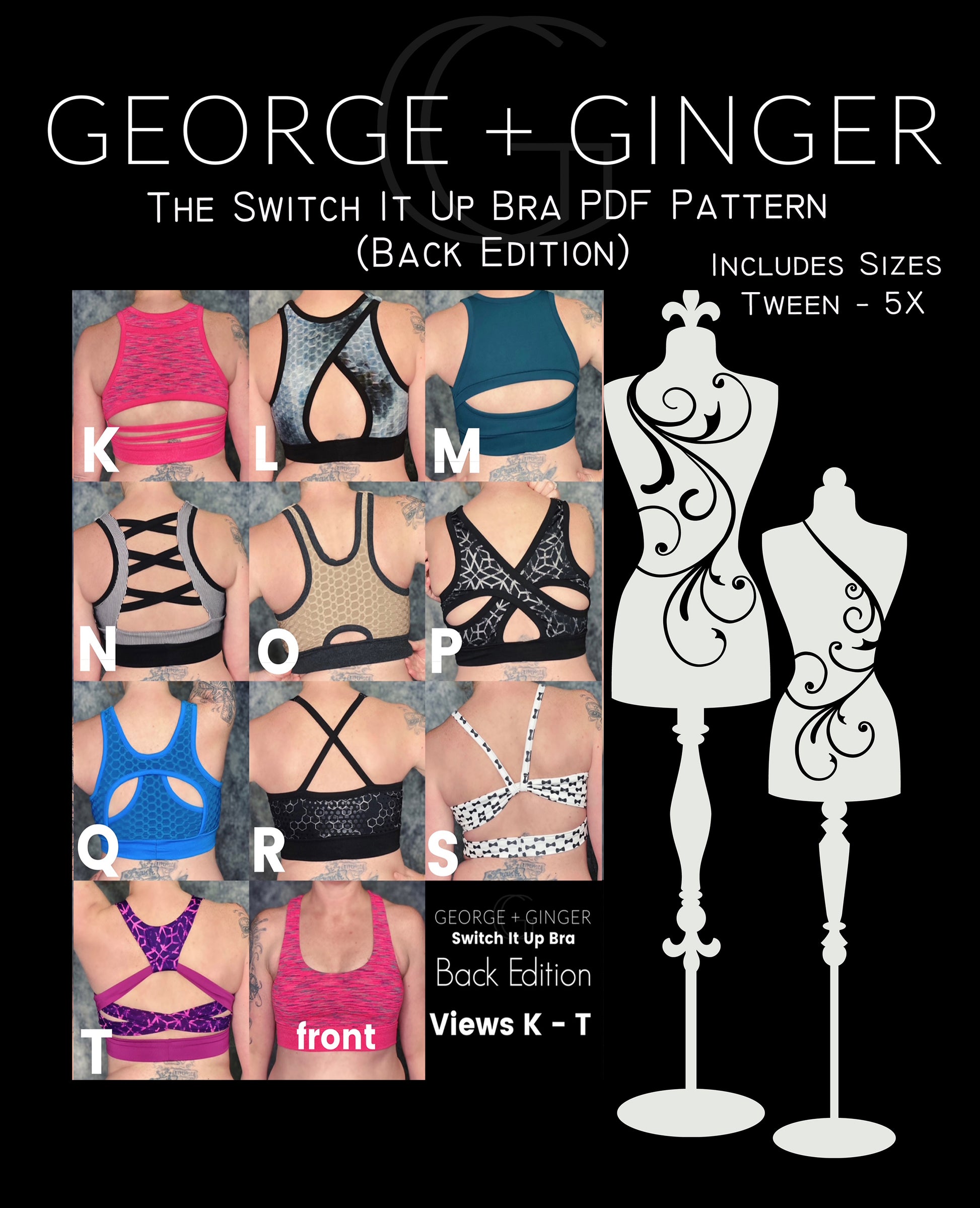 The Switch It Up Bra Bundle PDF Sewing Pattern – George And Ginger Patterns