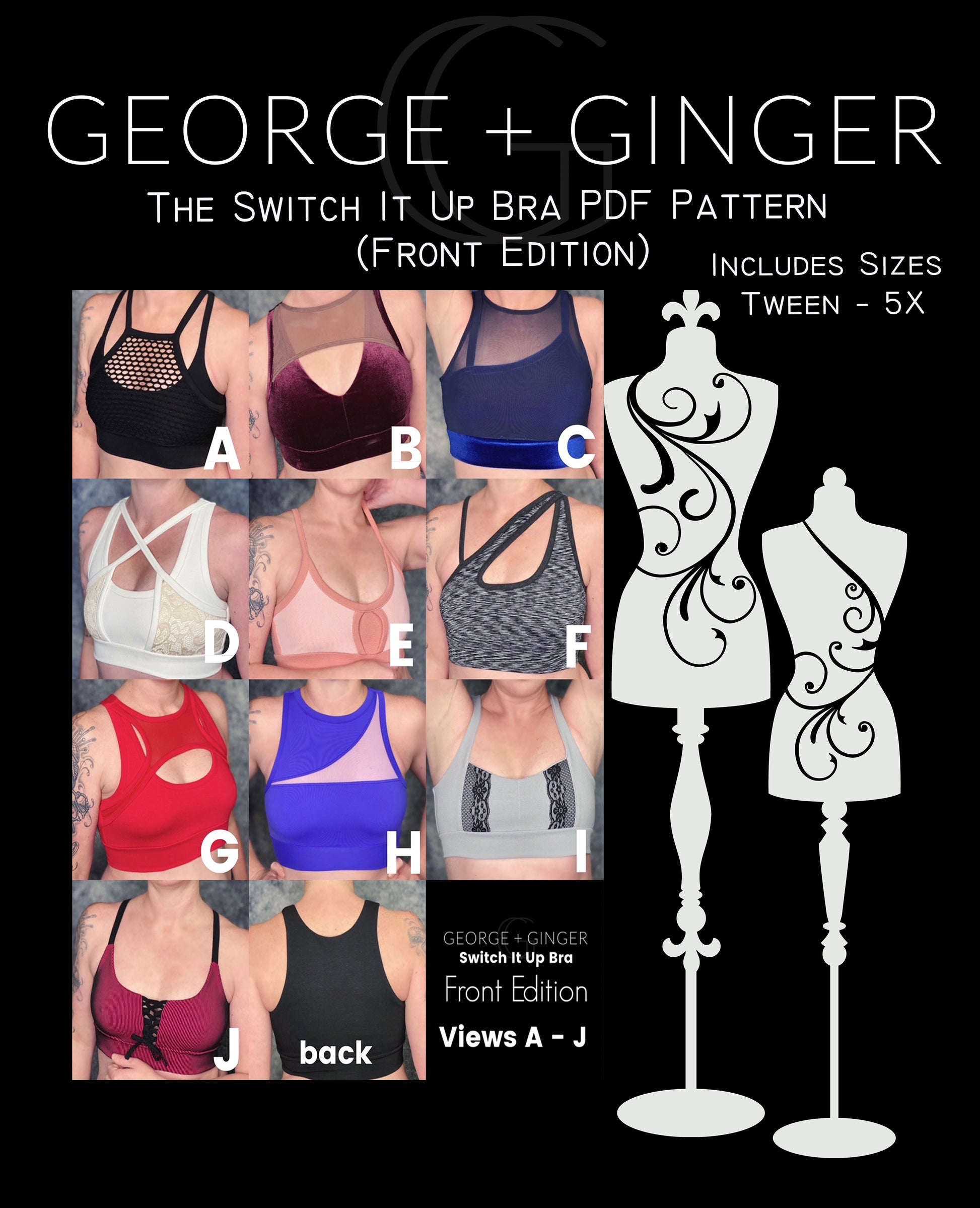 The Change It Up Bra Bundle PDF Sewing Pattern – George And Ginger