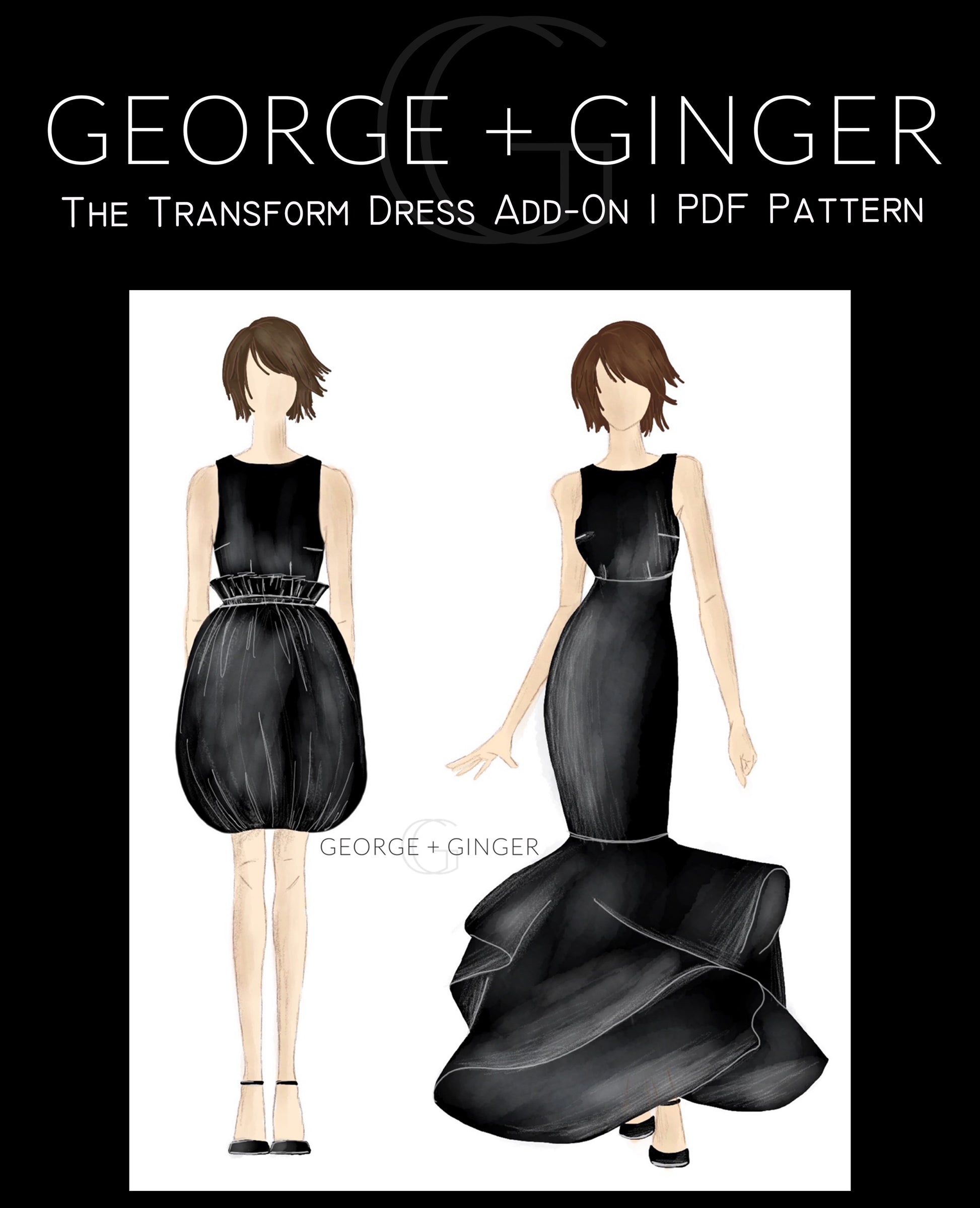 The Transform Add-On 1 PDF Sewing Pattern George And Ginger Patterns The Transform Add-On 1 PDF Sewing Pattern George And Ginger Patterns