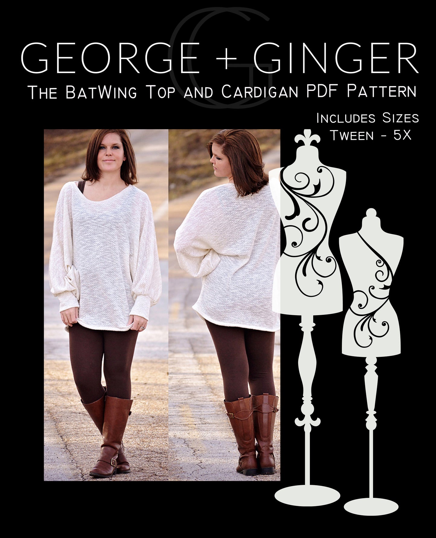 The BatWing Tunic and Cardigan PDF Sewing Pattern