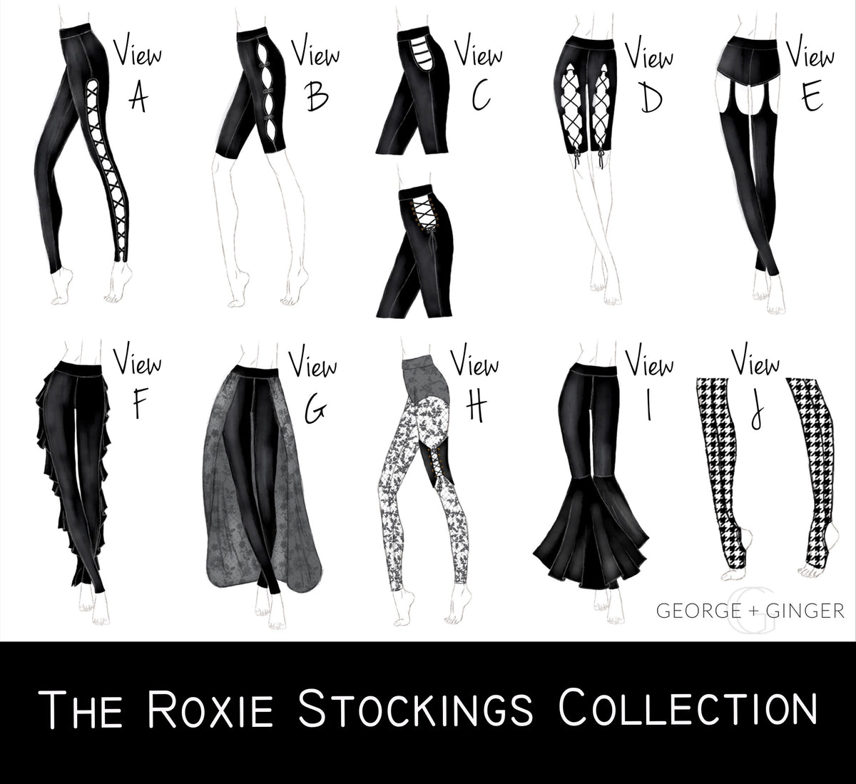 The Roxie Stockings Collection PDF Sewing Pattern – George And Ginger ...