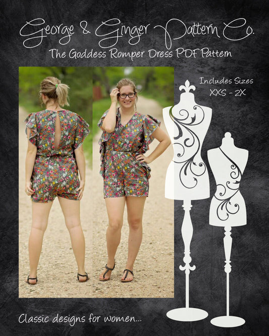 The Goddess Romper Dress PDF Sewing Pattern