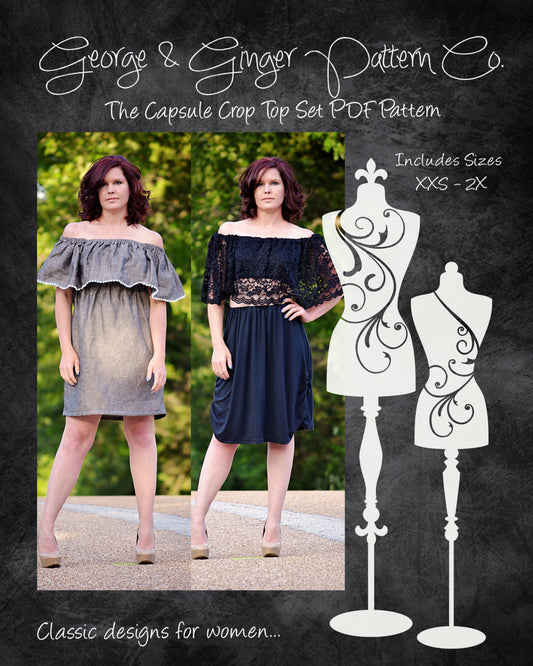 The Capsule Crop Top Set PDF Sewing Pattern