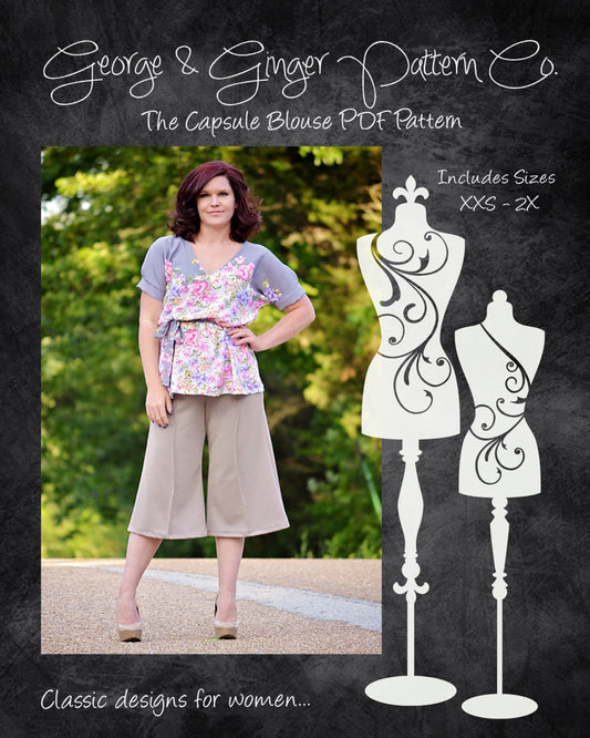 The Capsule Blouse PDF Sewing Pattern