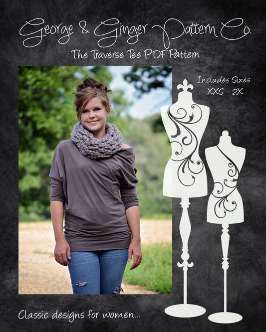 The Traverse Tee PDF Sewing Pattern