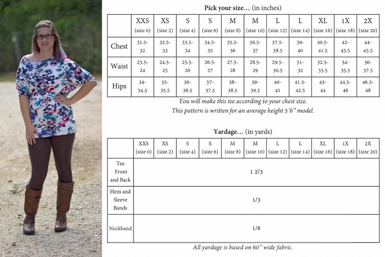 The Traverse Tee PDF Sewing Pattern
