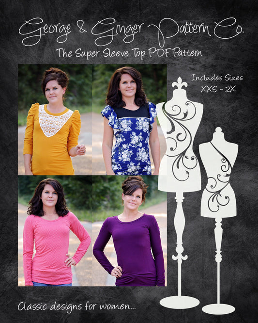 The Super Sleeve Top PDF Sewing Pattern