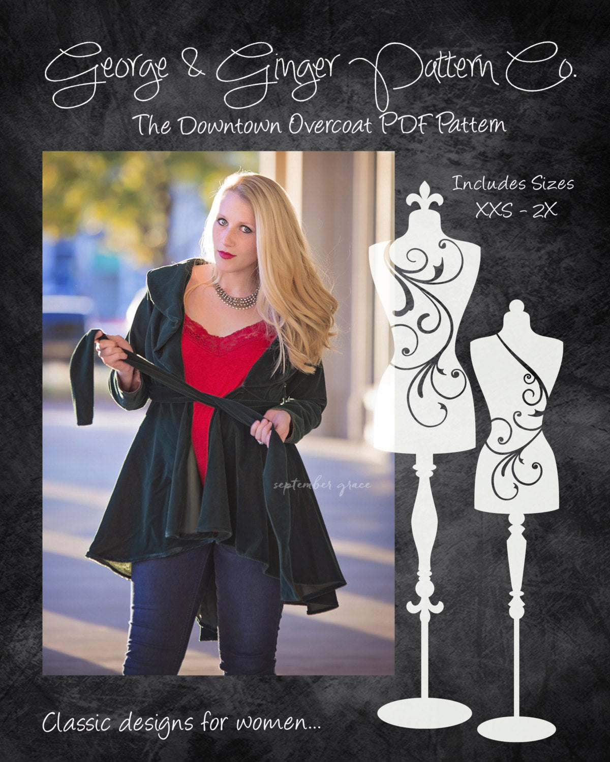The Downtown Overcoat PDF Sewing Pattern