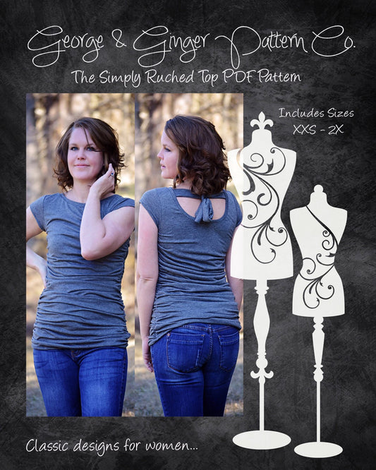 The Simply Ruched Top PDF Sewing Pattern