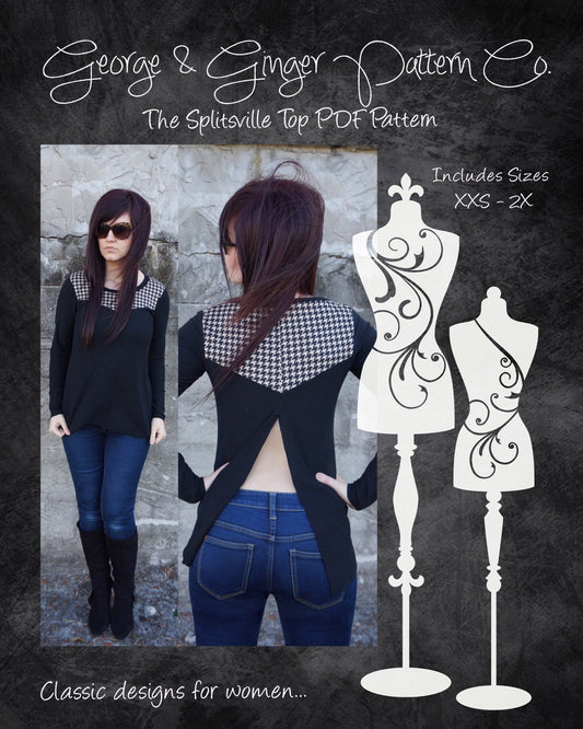 The Splitsville Top PDF Sewing Pattern