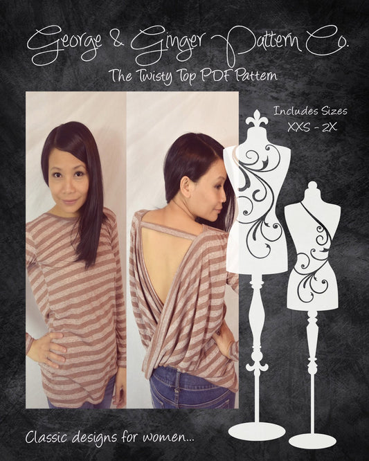 The Twisty Top PDF Sewing Pattern