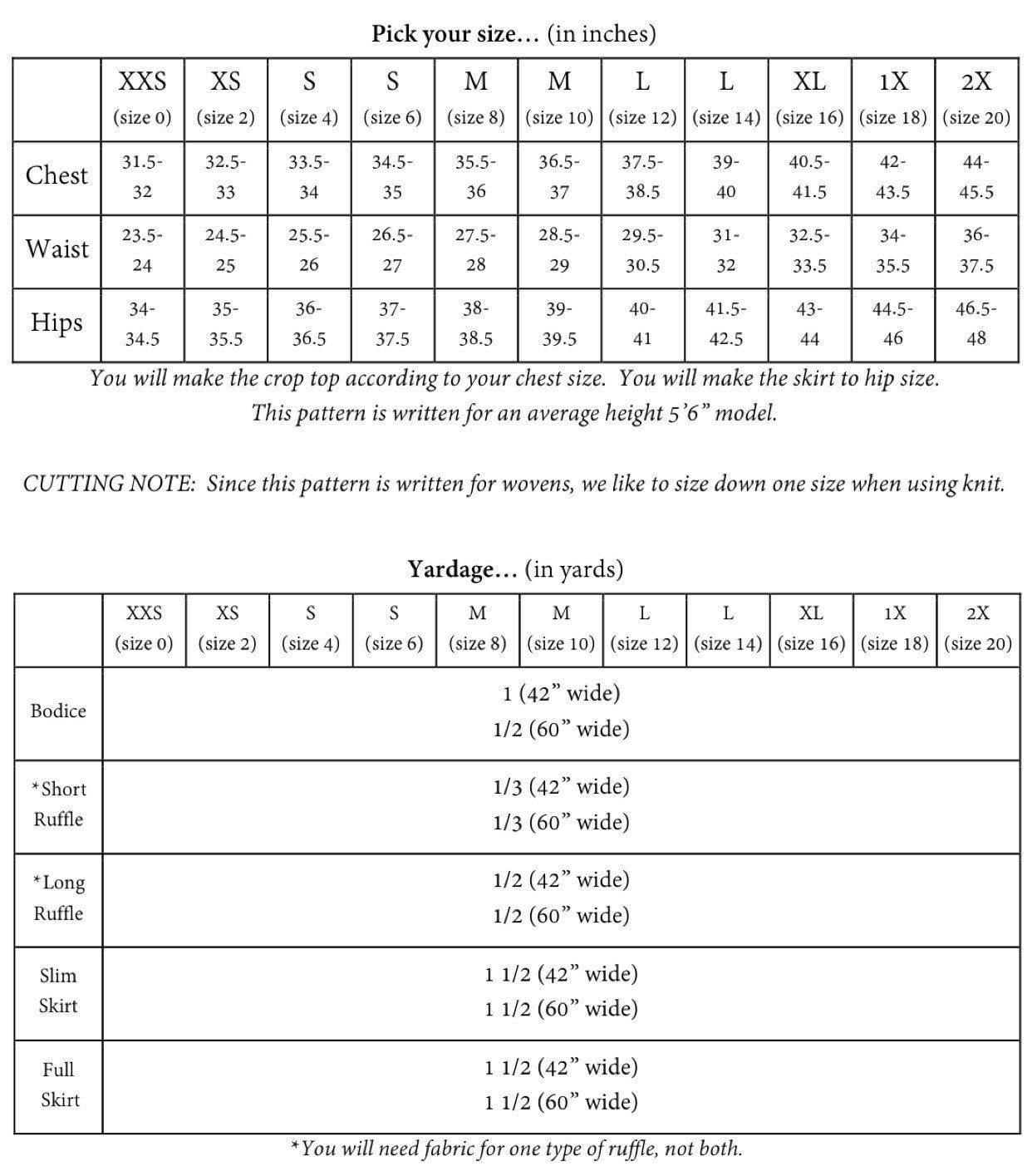 The Capsule Crop Top Set PDF Sewing Pattern