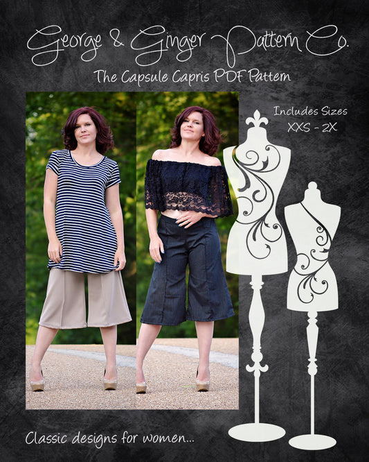 The Capsule Capris PDF Sewing Pattern