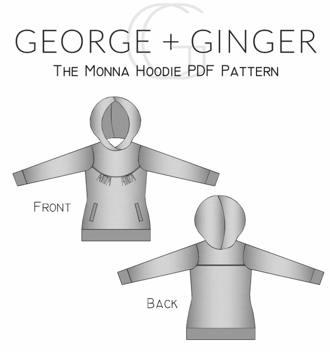 The Monna Hoodie PDF Sewing Pattern