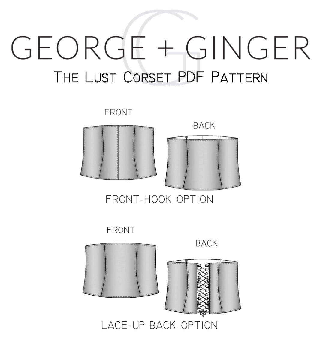 The Lust Corset PDF Sewing Pattern
