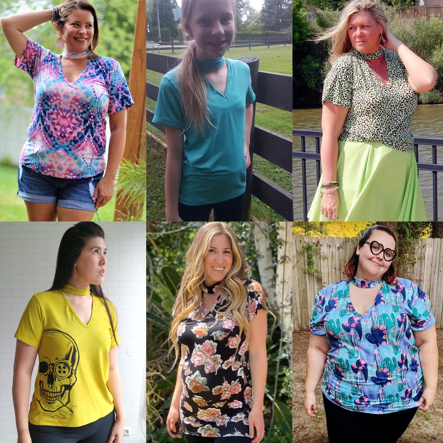 The Rebel Choker Tee PDF Sewing Pattern