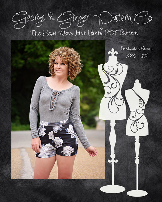The Heat Wave Hot Pants PDF Sewing Pattern