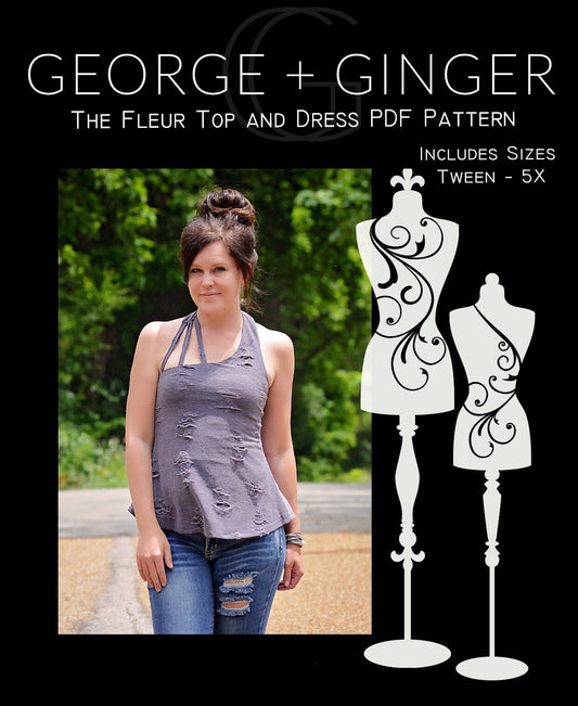 The Fleur Top and Dress PDF Sewing Pattern
