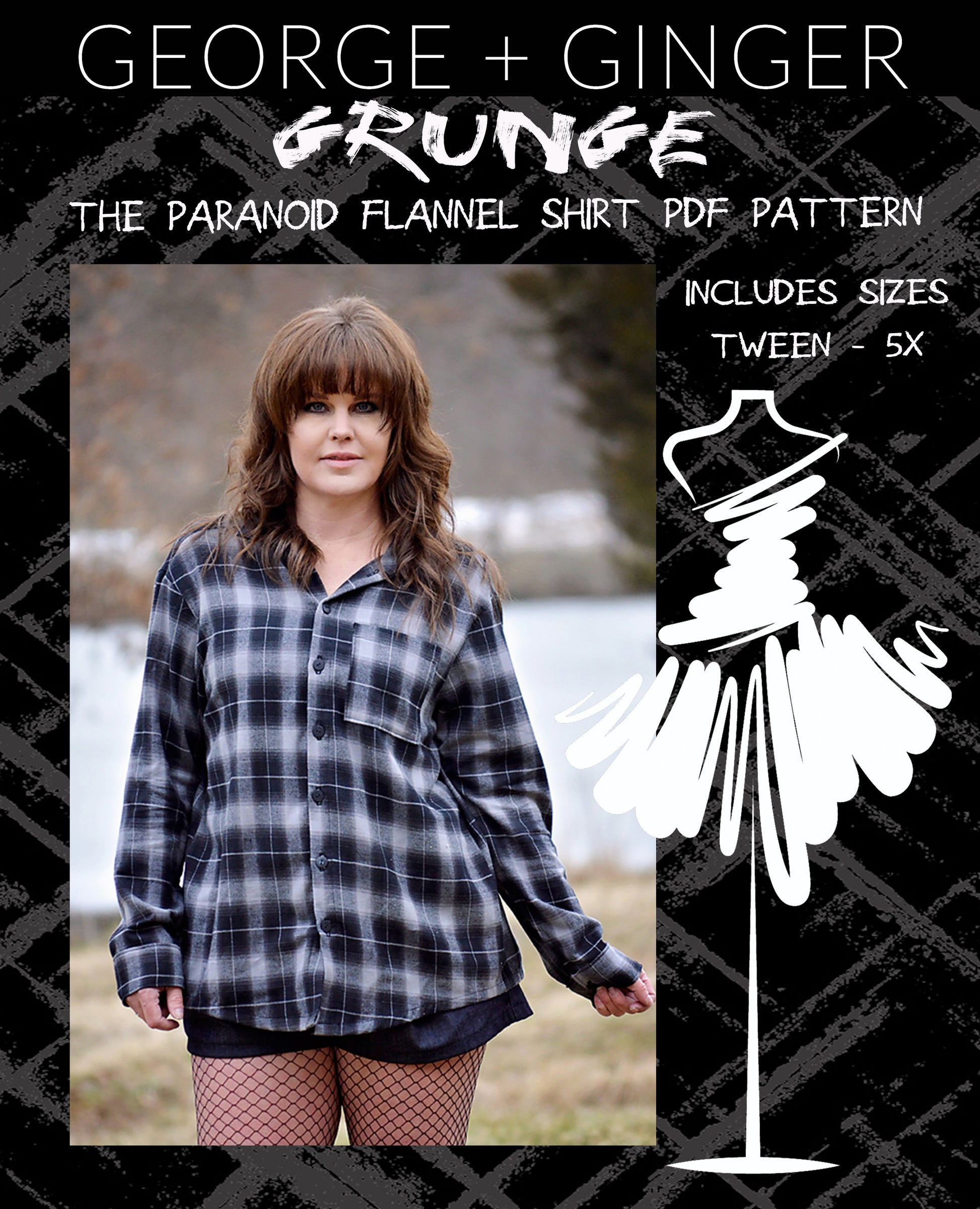 The Paranoid Flannel Shirt PDF Sewing Pattern George And Ginger Patterns The Paranoid Flannel Shirt PDF Sewing Pattern George And Ginger Patterns